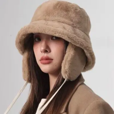 은창]방울 벙거지 탈부착 퍼 귀도리 모자 귀마개 대표 이미지