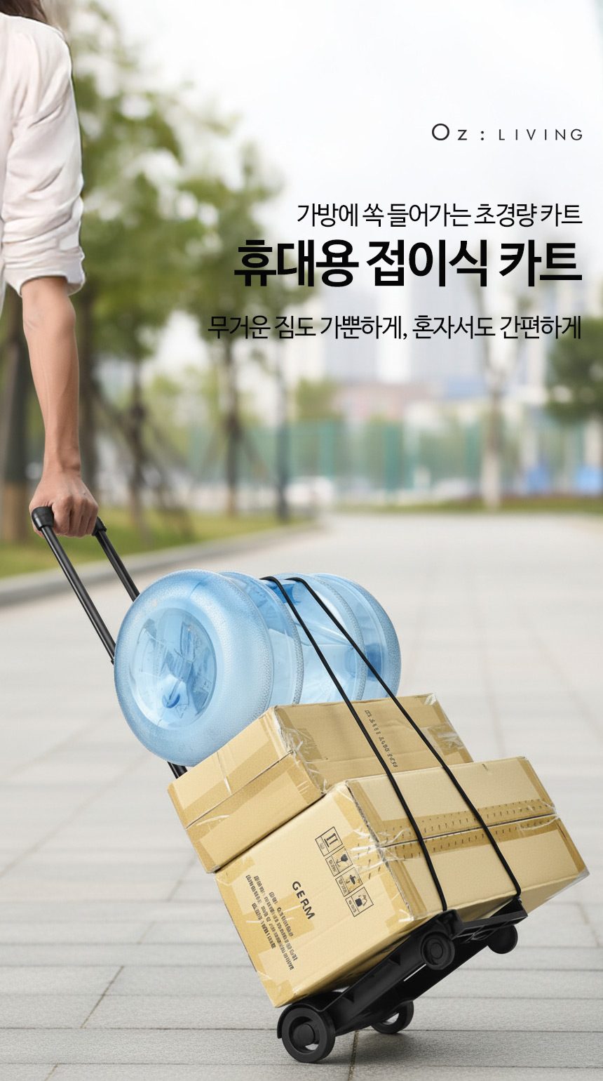 휴대용 접이식 핸드카트 쇼핑카트 폴딩카트 시장 카트 상세 이미지 3