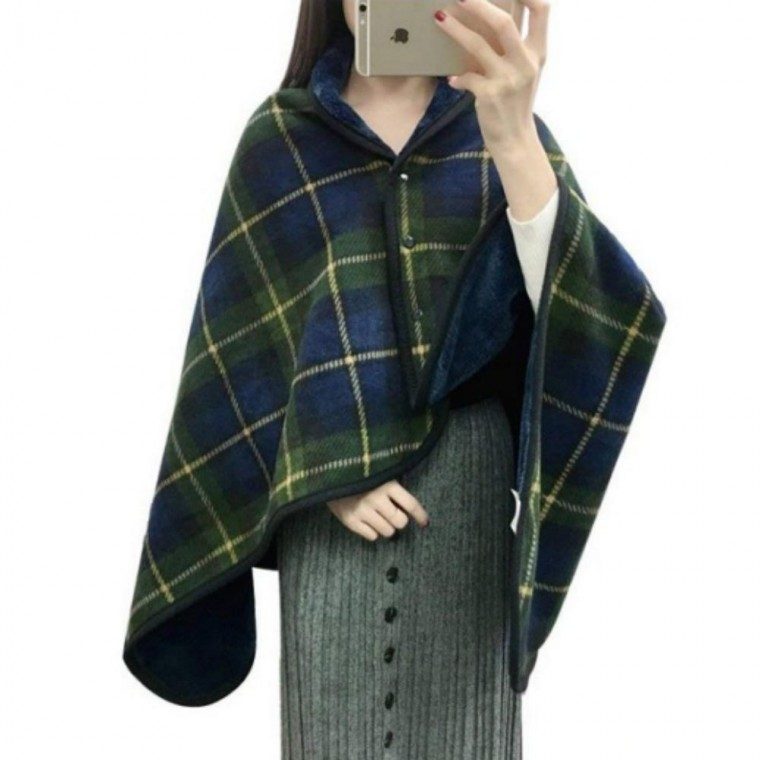 겨울 극세사 무릎담요 휴대용 차량용 학생 캠핑 체크 대표 이미지