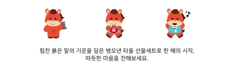 송월타올 2026 신년 붉은말 새해 감사수건 선물세트 상세 이미지 2