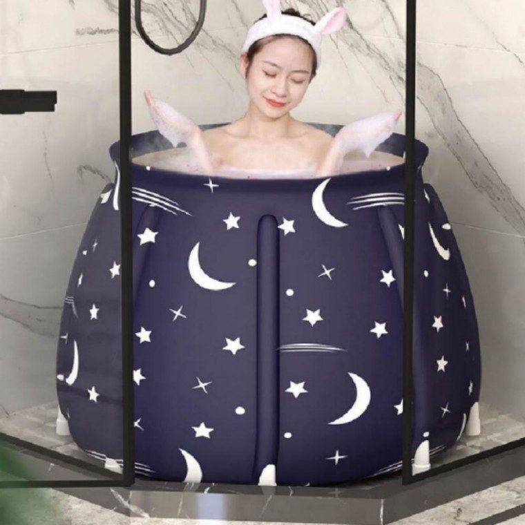 가정용 미니 스파 사우나 욕실 간이 이동식 반신욕조 대표 이미지
