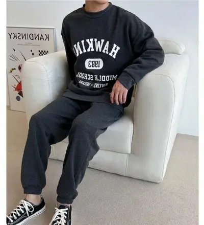 좋은 남자 호킨스 기모 맨투맨 조거바지 세트 간절기 대표 이미지