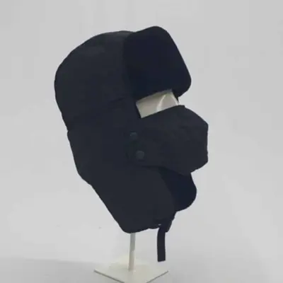 러시아 군밤모자 블랙 남자방한모자 남자귀달이모자 대표 이미지