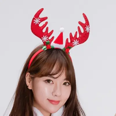 조쌤 크리스마스 머리띠 루돌프소품 사진촬영소품 3개 묶음 대표 이미지