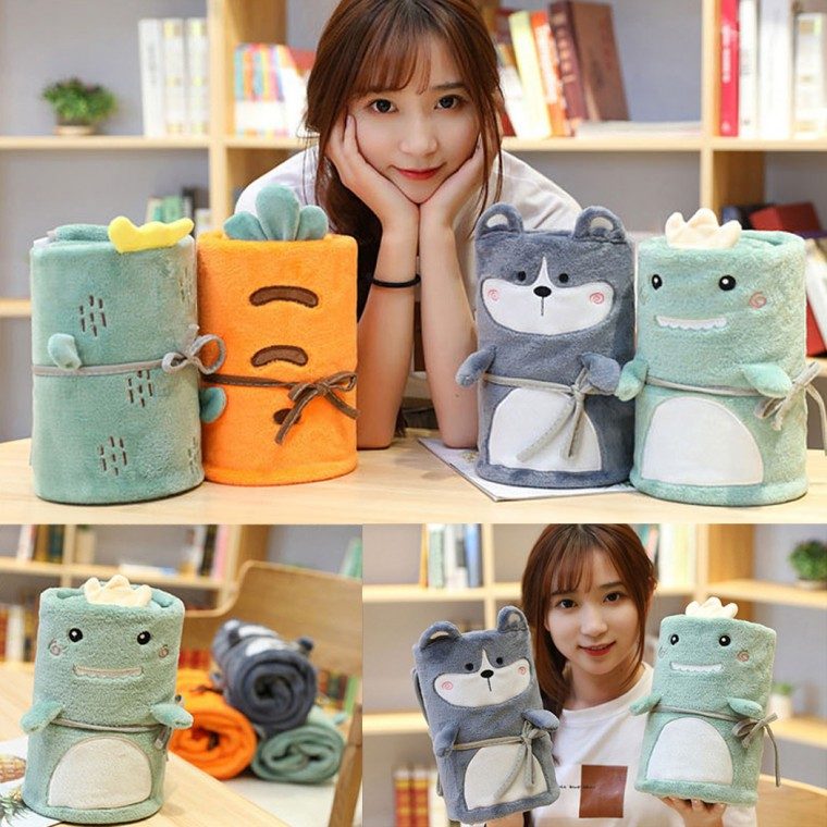 극세사 무릎담요 공룡 선인장 그림 학교 담요 3개 묶음 대표 이미지