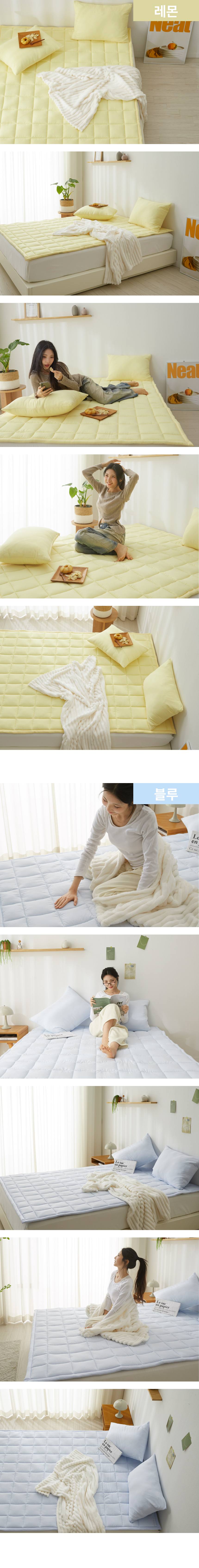 침대패드 도톰 밴딩 매트커버 슈퍼싱글 더블 퀸 상세 이미지 3