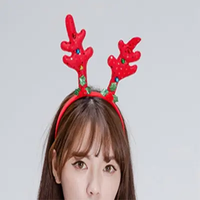 크리스마스 루돌프머리띠 산타코스튬 크리스마스장식 3개 묶음 대표 이미지