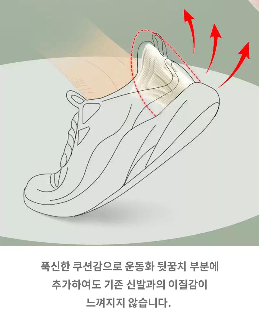 뒤꿈치 패드 운동화 쿠션 물집방지 3개 묶음 상세 이미지 3