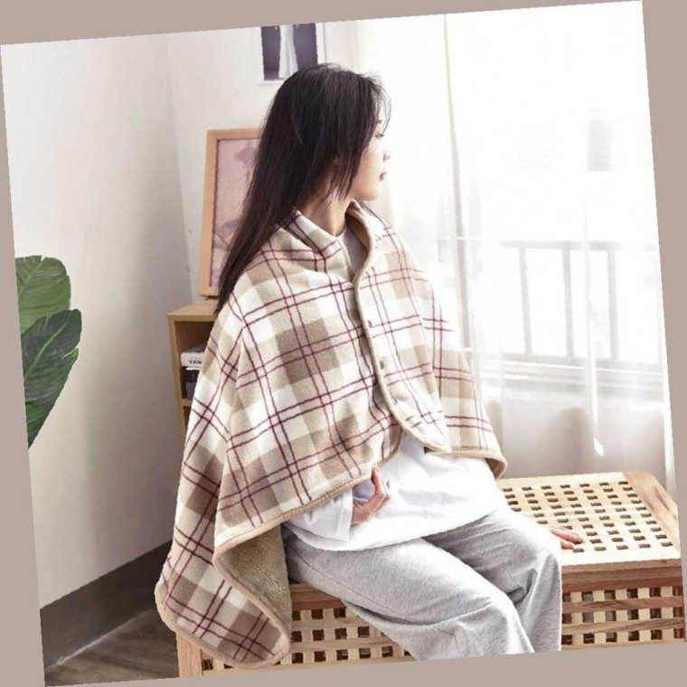 망토 담요 똑딱이 블랭킷 브라운레드 캠핑담요 무릎담요 대표 이미지