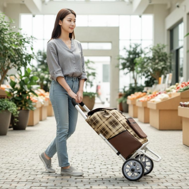 장보기카트 접이식 바퀴달린 휴대용 핸드카트 시장가방 대표 이미지