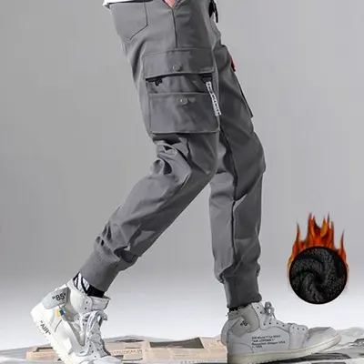 따뜻한 기모 조거 팬츠 방한 겨울 조커 바지 작업복 대표 이미지