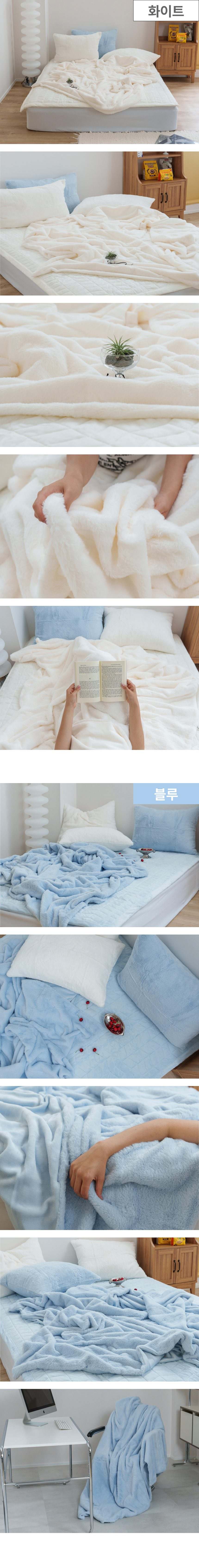 10mm 장모 극세사이불 부드러운 따뜻한 차렵이불 상세 이미지 2
