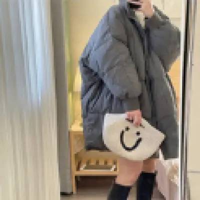 여성 스탠딩넥 면패딩 루즈핏 재킷 점퍼 대표 이미지