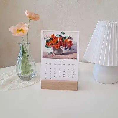 CALENDAR 원목받침포함 2026년 탁상 캘린더/달력 대표 이미지