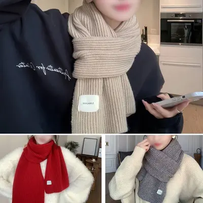 LND 가을 겨울 포근한 목도리 뜨개 머플러 슬림 3개 묶음 대표 이미지