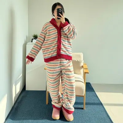 베리믹스퍼잠옷 수면바지 양털 겨울홈웨어 파자마 대표 이미지