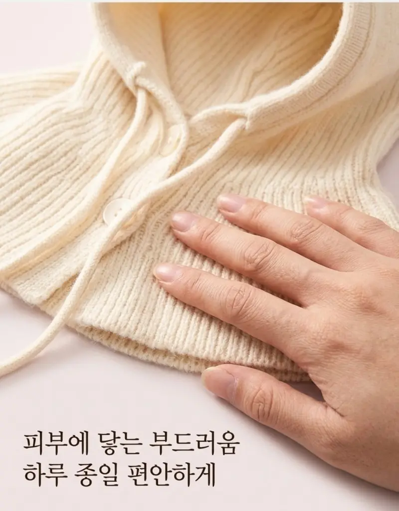 심플 단추후드 넥워머 바라클라바 3개 묶음 상세 이미지 3