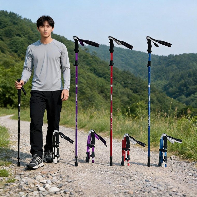 트레킹폴 접이식 등산스틱 워킹 산행 롱 숏 대표 이미지