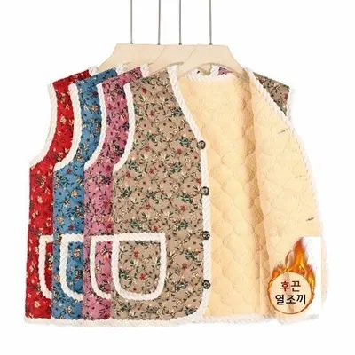 겨울할머니 겨울 여성 여자 할머니 조끼 김장조끼 3개 묶음 대표 이미지