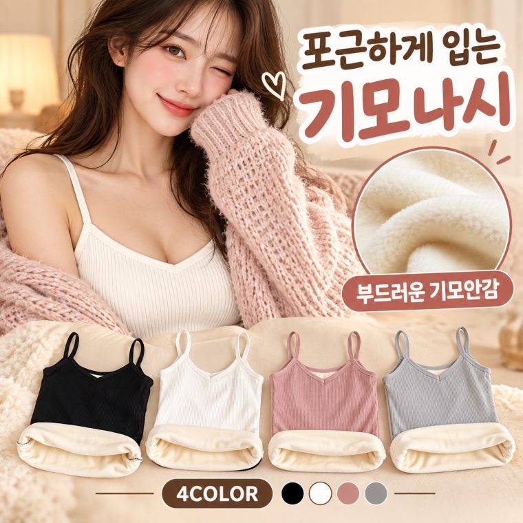 여성 기모안감 이너나시 안감 골지 발열 겨울 3개 묶음 대표 이미지