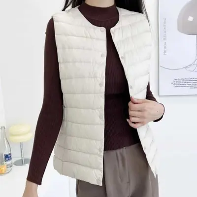 여성 경량 패딩조끼 여성조끼 여성경량조끼 여성패딩 대표 이미지