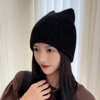 귀여운 고양이귀 꽈배기 데일리 여성 패션 비니 대표 이미지