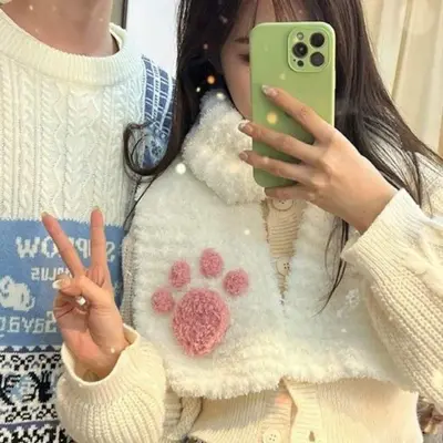 고양이 머플러 목도리키트 손뜨개목도리 패키지 대표 이미지
