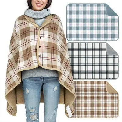 대형후드 똑딱이담요 차량용 캠핑블랭킷 망토 무릎담요 대표 이미지