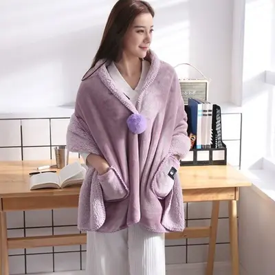 은창]방울 똑딱 포켓 무릎 담요 무릎담요 선물 단체 대표 이미지