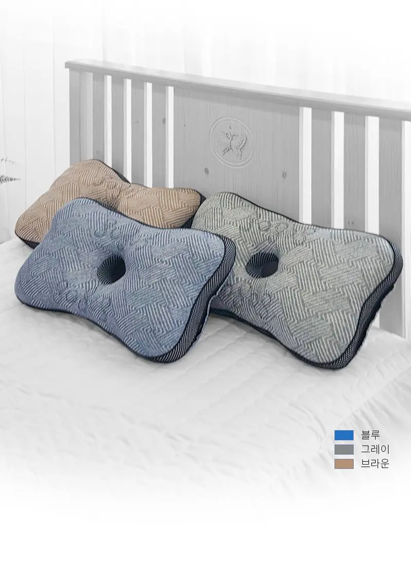국산 자석 경추베개 도넛 쿠션 수면 베개 베개커버 상세 이미지 2