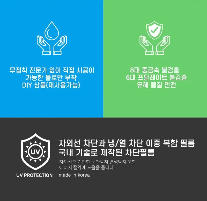 창문 단열 시트지 자외선차단 99 투명그린 단열시트 상세 이미지 3