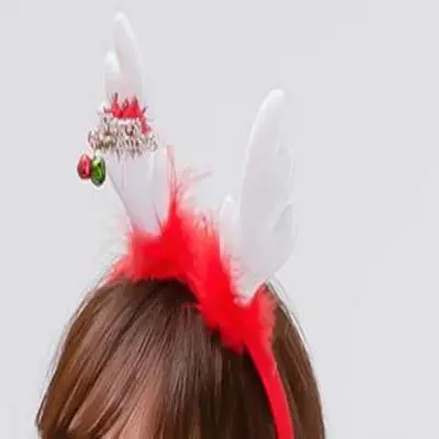 화이트 루돌프 머리띠 행사머리띠 생일파티머리띠 3개 묶음 대표 이미지