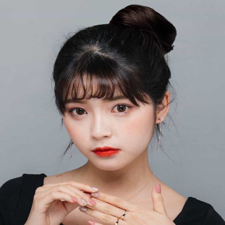 똥머리 가발 올림머리 헤어피스 대표 이미지