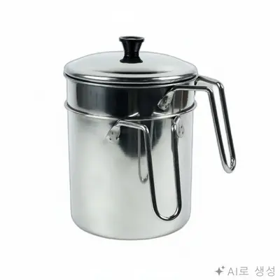 스텐 음식물 쓰레기통 2L 채반쓰레기통 물빠짐쓰레기통 대표 이미지