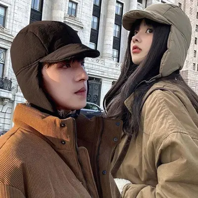 남성 여성 겨울 패션 모자 버클 패딩 귀달이 귀달이모자 대표 이미지