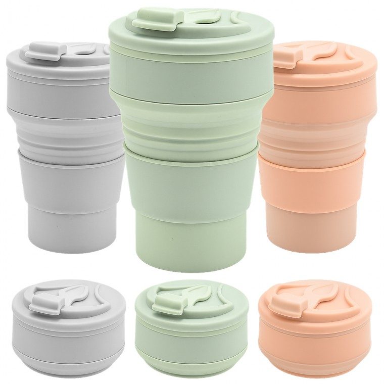 접이식 실리콘 텀블러 500ml 휴대용 컵 3개 묶음 대표 이미지