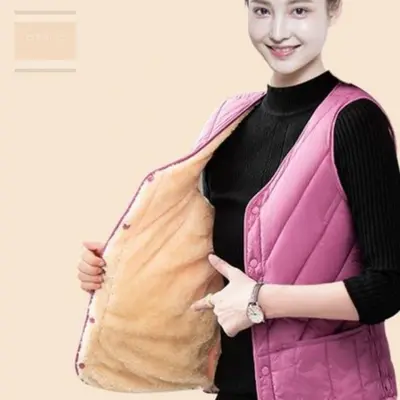 스토어 연 여성 털 패딩 브이넥 양털브이넥조끼 대표 이미지