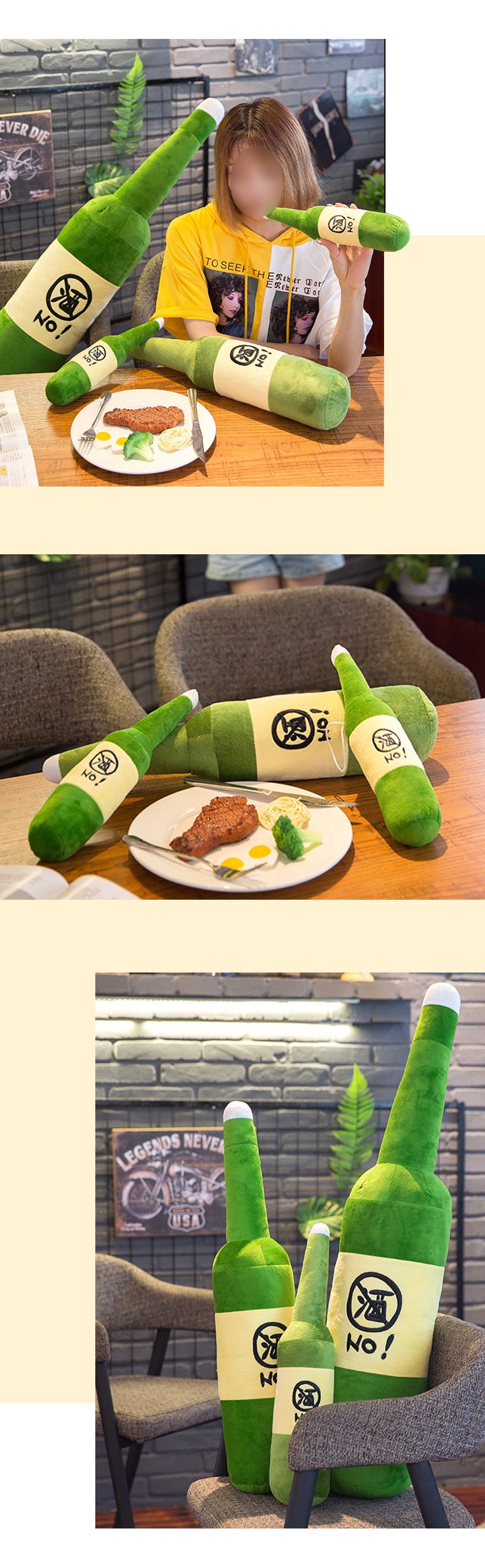 금주 바디 필로우 쿠션 쓸데없는 웃긴 선물 쿠션솜 상세 이미지 3