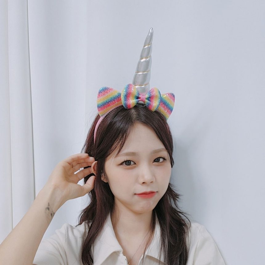 레인보우유니콘 머리띠 크리스마스 파티 가면/머리띠 3개 묶음 상세 이미지 2