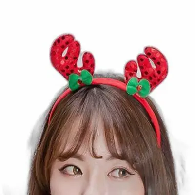 루돌프 머리띠 스팡클 사슴머리띠 사슴뿔머리띠 3개 묶음 대표 이미지