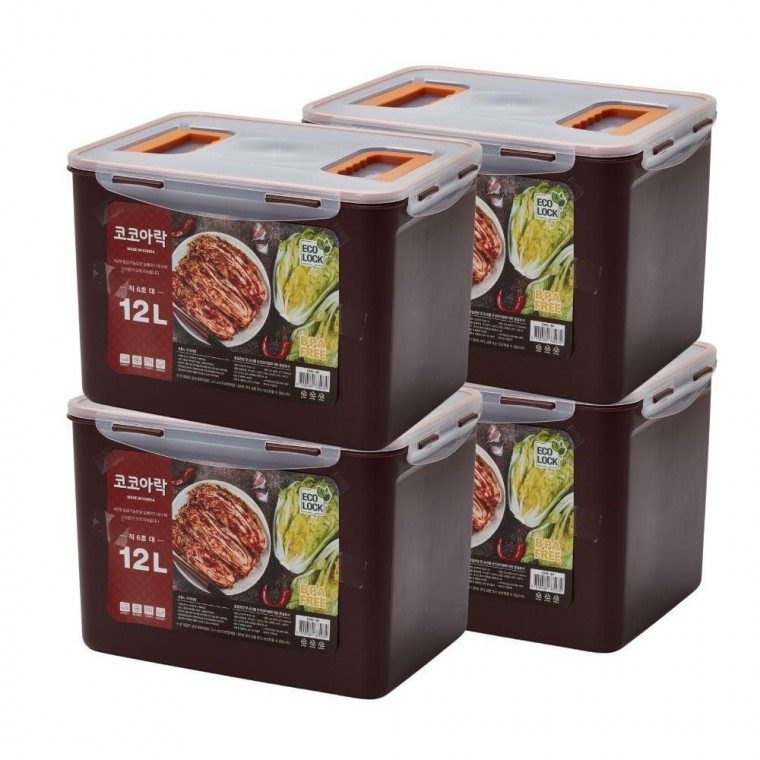 국산 김치통 손잡이 김치 보관용기 밀폐용기 12L 대표 이미지