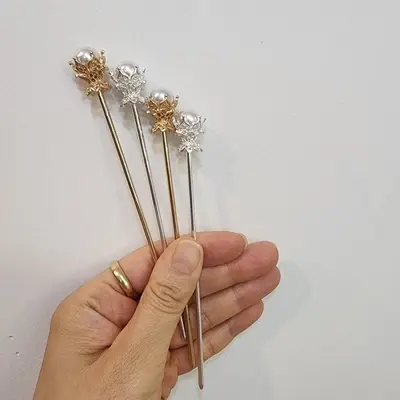 한복 쪽머리 머리장식 헤어핀 3개 묶음 대표 이미지