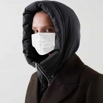 패딩 방한 후드 넥워머 일체형 스키 겨울바라클라바 대표 이미지
