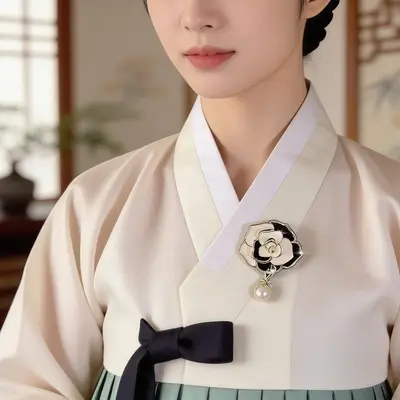 한복 브로치 플라워 진주 정장 액세서리 보석브로치 3개 묶음 대표 이미지