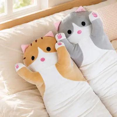 모찌 찰떡 고양이 바디필로우 110cm 130cm 대표 이미지